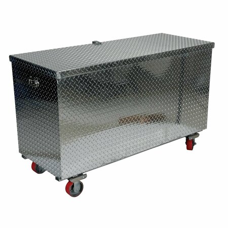 VESTIL Alum Treadplate Toolbox, Casters APTS-2436-C